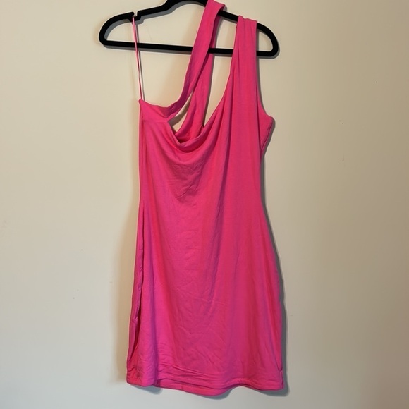 NEW [naked wardrobe] the nw cut out for you sheath mini dress in pink - Picture 7 of 8